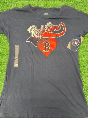 MLB Red Sox Women's Navy Short Sleeve Tee